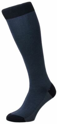 Pantherella Herren Tewkesbury Quadrate Baumwolle Socken - Marine