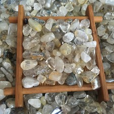 1000G Natural Tumbled Quartz Rutilated Hair Bulk Crystal Stone