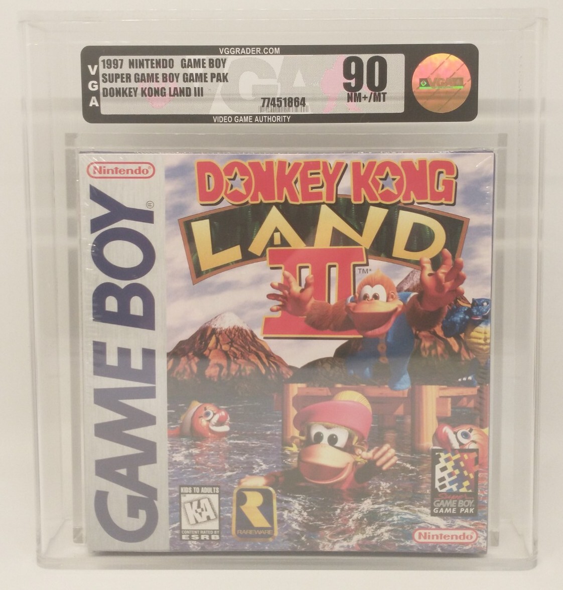 Donkey Kong Land III (Nintendo Game Boy 3) New, Sealed VGA Graded 90  NM+/MT