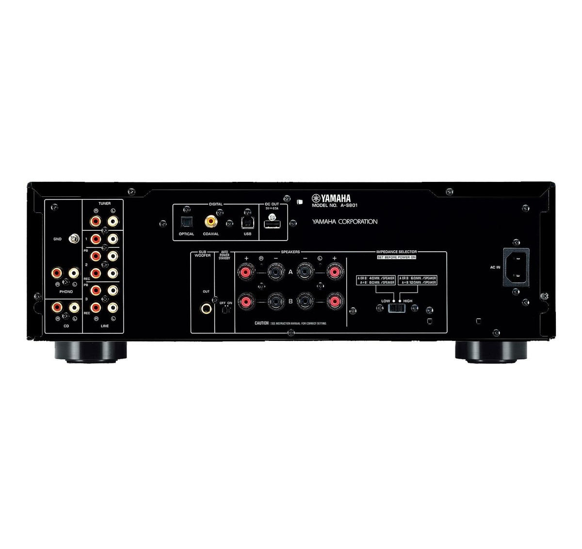 Yamaha A-S801BL Integrated Stereo Amplifier - Black for sale 