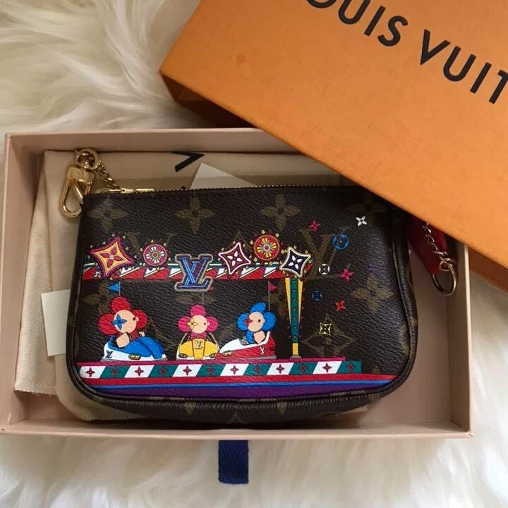 Louis Vuitton Mini Pochette Accessoires Monogram Vivienne Red