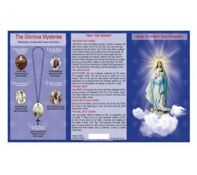 50-Pack How To Pray The Rosary Pamphlets - Catholic Prayer Guide Cards 6x4 Inches For Beginners