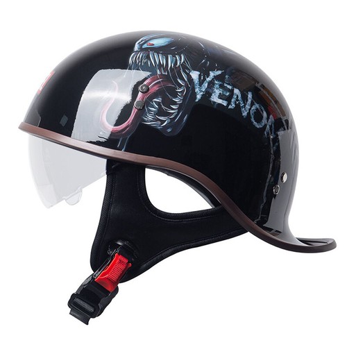 Lightest Motorcycle Half Helmet Motorbike Bean Scooter Bike Helmet+Sun Visor DOT - Picture 33 of 37