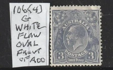 STAMPS AUST  KGV  3dBLUE  DIE1  TYPEA   S  MULTI  13.5   LISTED FLAW MINT HINGED