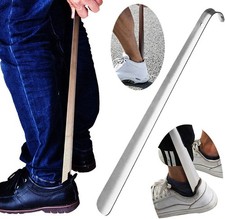 18" Metal Long Handle Shoe Horn for Seniors and Women - Durable  Lightweight