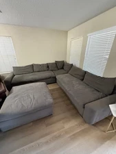 Grey Broyhill Parkdale Dove Sectional Couch