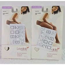 Hanes Lovable Day Sheer Control Top Pantyhose Sandalfoot Barely There Two Plus