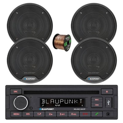 Blaupunkt Milano 200 BT Bluetooth AM/FM CD Receiver, 4x 5'' 40W Speakers w/Wire