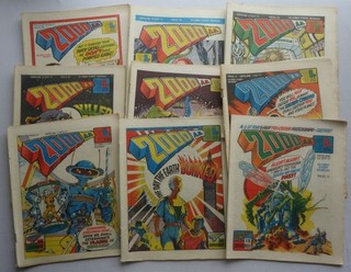 2000AD comic #31 32 33 34 35 36 37 38 39 Sep Nov 1977 GD to VG/FN