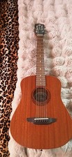 Luna Safari Series Muse 3/4 Dreadnought Acoustic Guitar Mahogany 6-String Brown
