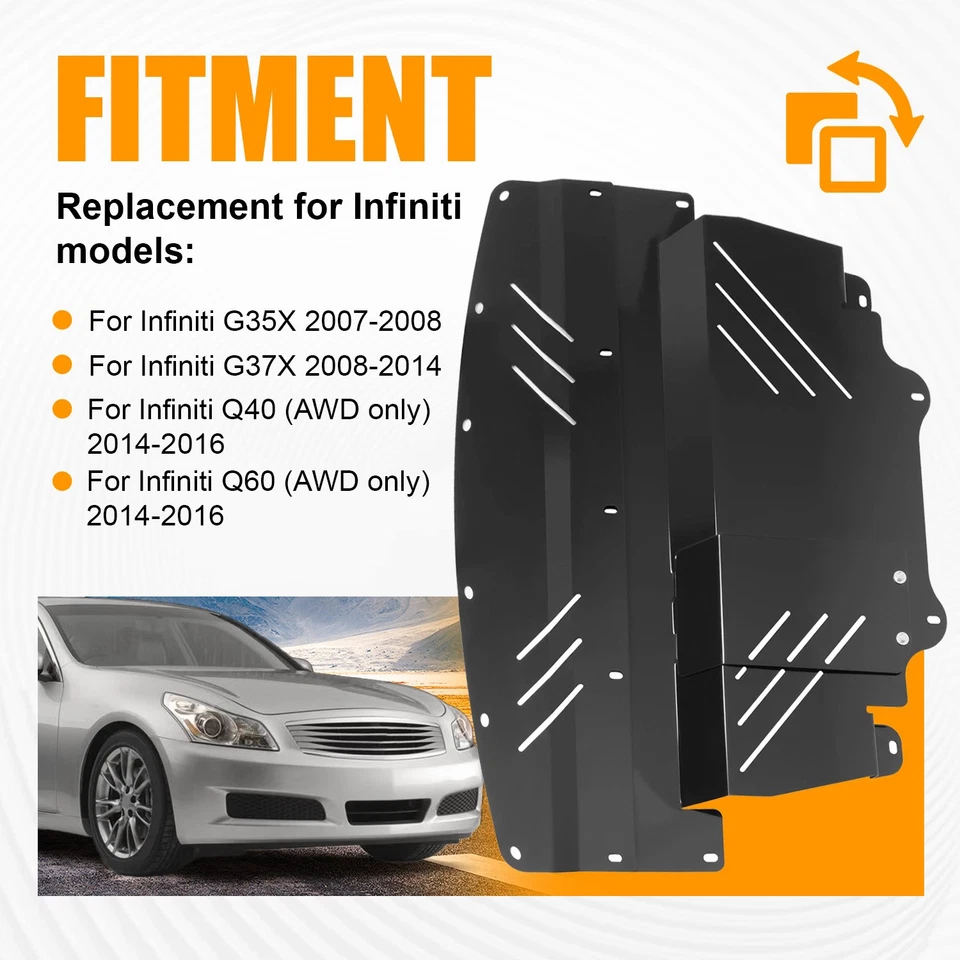 铝合金发动机防溅板托盘下盖适用于英菲尼迪 G37 08-16 — 第 3/4 张图片