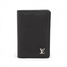 Louis Vuitton Taiga Organizer de Poche M30537 Black Card Case There was an RFID