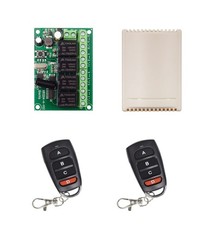 Wireless Remote Switch 4CH DC 12V 24V 10A 433Mhz Relay Receiver 2 Transmitters