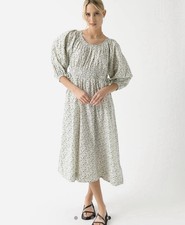 Skall Studio Carole Dress Bluebell Floral Organic Cotton Prairie Midi EU 36 EUC