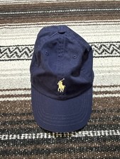 Polo Ralph Lauren Hat Youth OS 4-7 Kids Baseball Cap Adjustable Strap Blue Beige