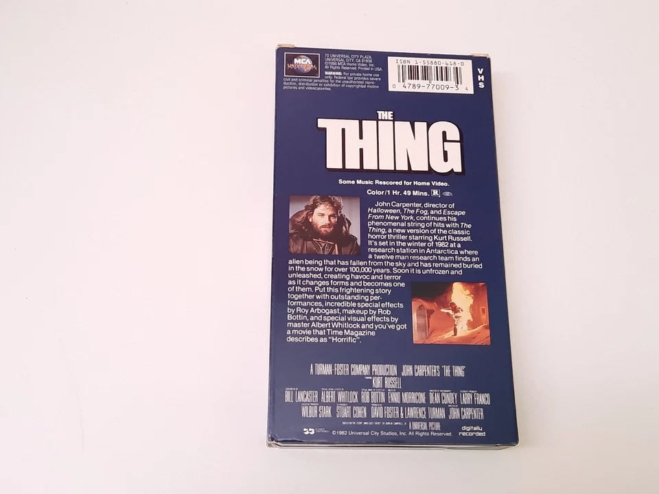 The Thing 1982 Uncut VHS USA NTSC Universal Video Kurt Russell John Carpenter - Bild 2 von 4