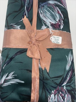 Chris Stone 1980s Vintage Chris Stone ''Brissac Tulips'' Cotton Sateen 11.5 Yards
