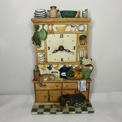 Vintage Landhaus Küche Kommode 3D Plakette Batteriebetrieben Wand Katzen Hund