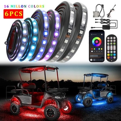 For Club Car Onward Lifted Golf Cart Underglow Light LED Strip Bar Remote Kit