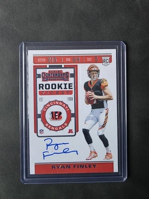 Ryan Finley Cincinati Bengals RC On Card Auto. NFL. Panini - Image 1 of 2
