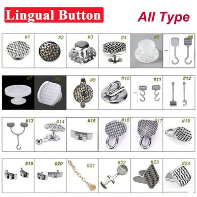 32 Options Dental Orthodontic Bondable Lingual Buttons Round/Rectangular Base