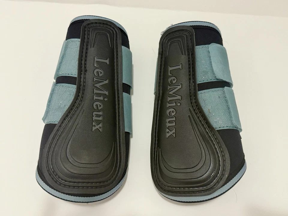 Lemieux Grafter Blue Brushing Boots Size Small Teal Blue - Image 2 of 4