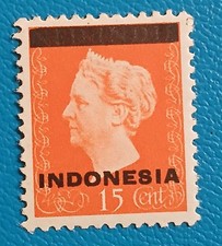 INDONESIA.....1948....Overprint on Netherlands Indies....Queen Wilhelmina