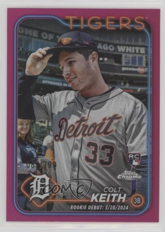 2024 Topps Chrome Update Debut Magenta Refractor /399 Colt Keith Rookie RC 0nr3