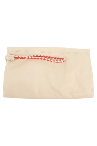 BREE Clutch donna pelle beige elegante 26x25 cm zip clutch borsa - Foto 2 di 3