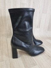 Black Zara Sock Ankle Boots EU 40 Uk 7 New With Tags