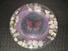 Handmade Resin Butterfly Plate