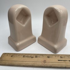 VTG Porcelain Bathroom Bar Brackets Towel Holder Wall Mount Peaches  Cream