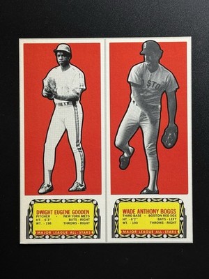1986 BASEBALL CARDS MAGAZINE REPLI-CARDS DWIGHT GOODEN WADE BOGGS PANEL-HAND CUT