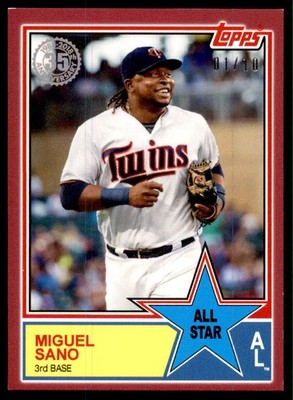 2018 Topps #83AS-9 Miguel Sano #/10 1983 Topps Baseball All-Stars Mini Red
