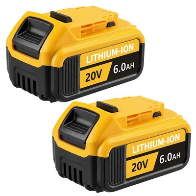 6.0Ah 20V Max Battery for Dewalt 2-Pack, for Dewalt 20V Power Tools & Chagers...