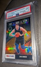 2019 Hoops Premium Stock Lights Camera Action Orange Prizm Luka Doncic #15 PSA 9
