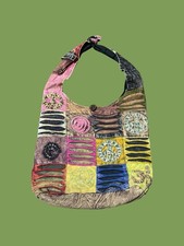 Colorful Patchwork Hippie Boho Whimsical Shoulder Bag