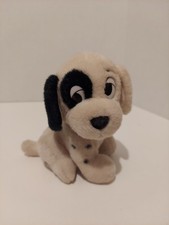 Vtg 101 Dalmatians Patch Dog Plush Disney Green Collar 90s Stuffed Animal Rare