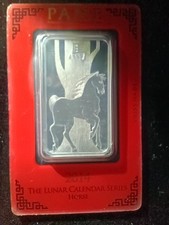 Pamp Suisse 1oz Silver Bar In Assay / HORSE Design/READ DESCRIPTION