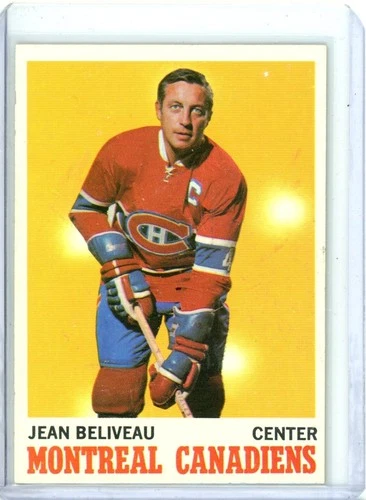 1970-71 Topps #55 Jean Beliveau Gum Stained in Front - SELL AS IS