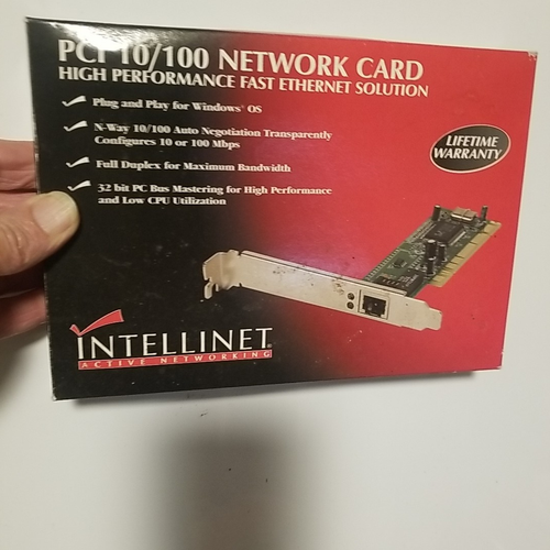 Intellinet 509510 PCI 10/100 RJ45 Ethernet Card – Retro PC Win98/XP – New