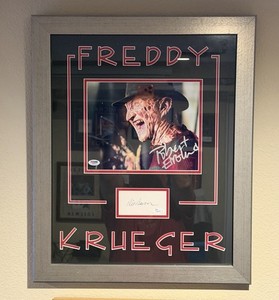 Robert Englund 'Freddy Krueger" AUTOGRAPH - Wes Craven Auto-Photo Frame JSA/PSA