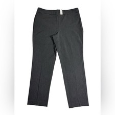 Talbots High Waist Straight Leg Dress Pants Size 16 Gray Work Office Career NWT