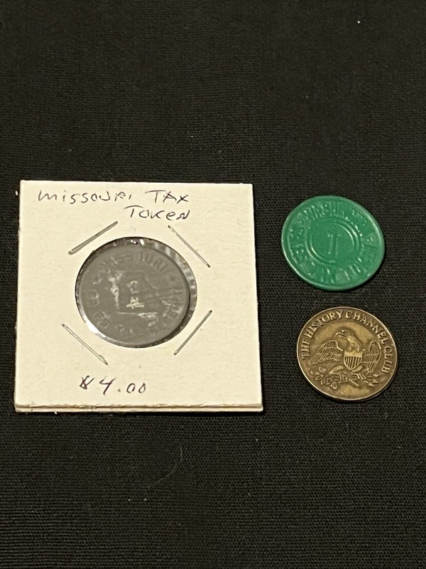 Vintage Missouri & Washington Sales Tax Token & History Channel