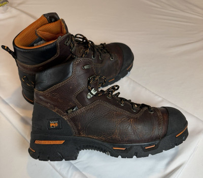 Mens 11 Boots Timberland PRO Endurance Hard Toe Work Shoes Lace Leather Brown