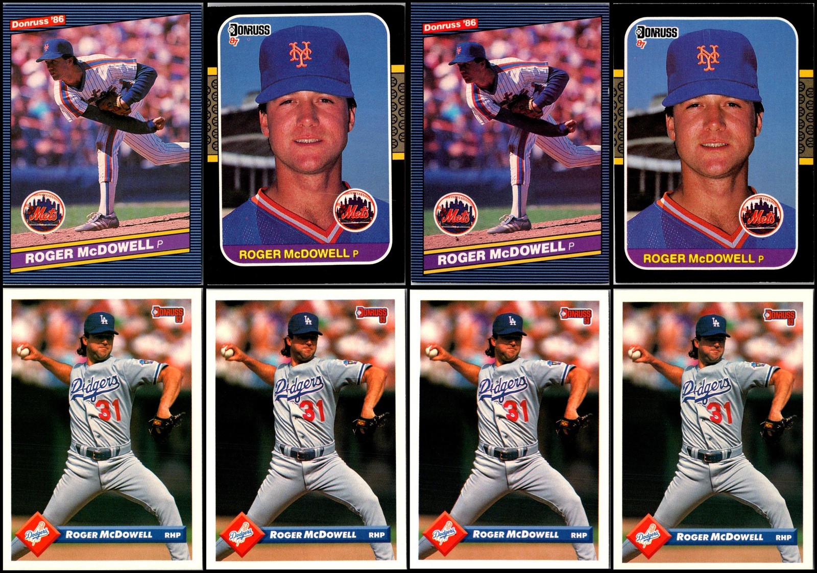 Donruss Roger McDowell (8) Card Lot - Auctionliner
