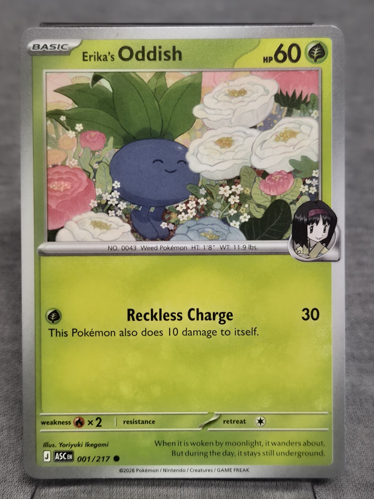 ✨Pokemon - Erika's Oddish - 001/217 - Common - Ascended Heroes - NM✨