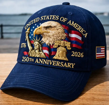 Baseball Cap United States 250th Anniversary Hat Suitable for Multiple Occasion