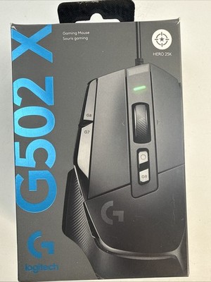Logitech G502 X Wired Gaming Mouse Hero 25K Sensor Optical-Mechanical Black