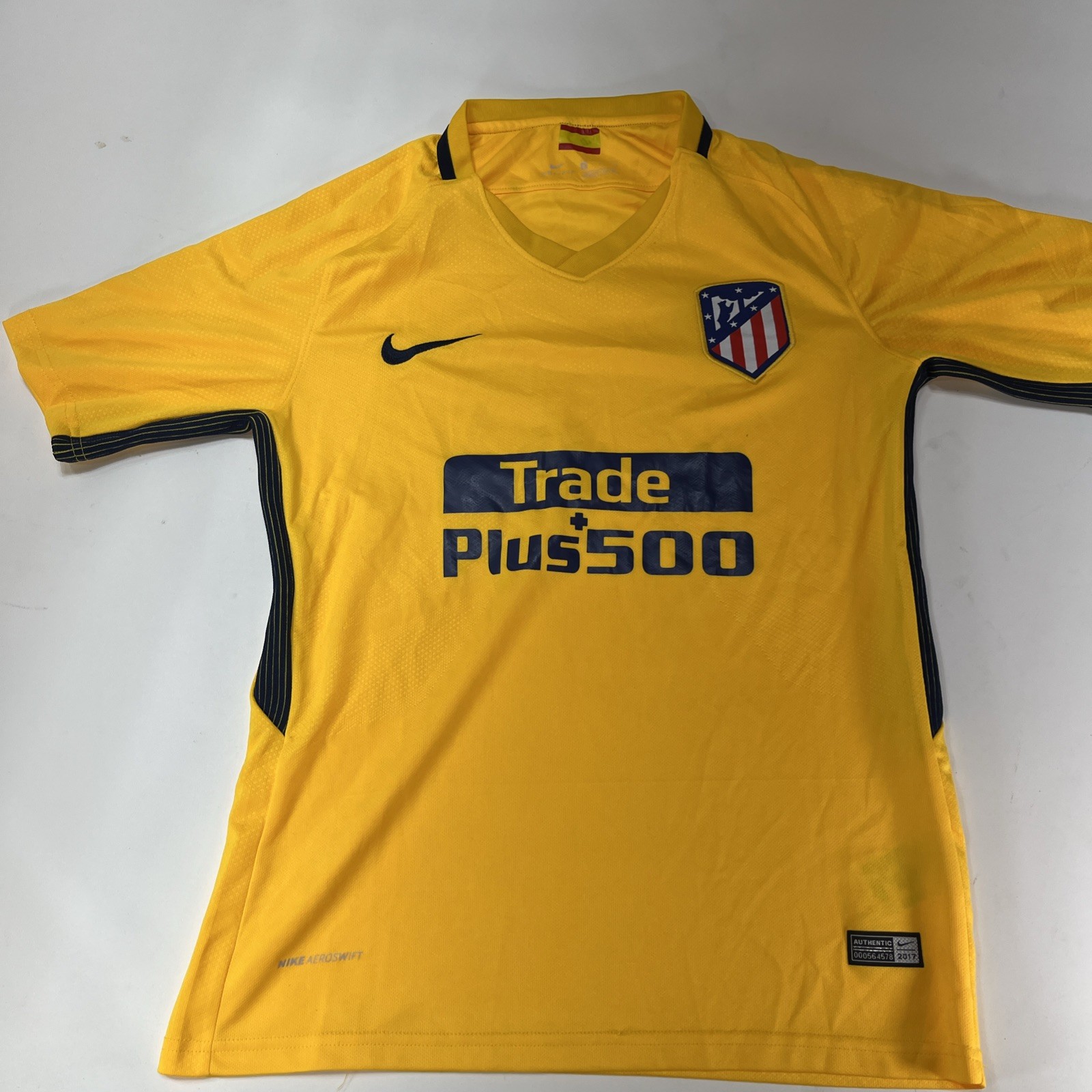 ATLETICO MADRID 2017-2018 AWAY FOOTBALL SHIRT SOCCER JERSEY NIKE Sz.S